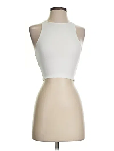 Pre-owned Sincerely Jules Tank Top Ivory Halter Neckline Tops