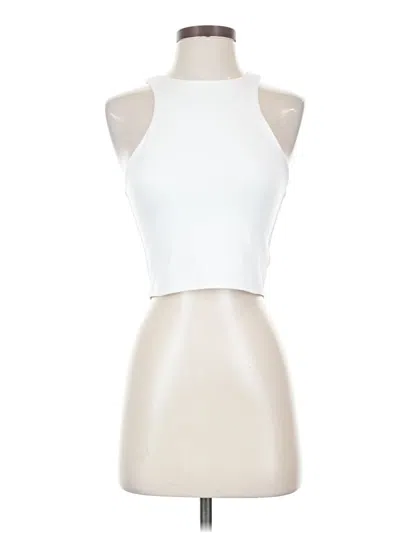 Pre-owned Sincerely Jules Tank Top Ivory Halter Neckline Tops In White