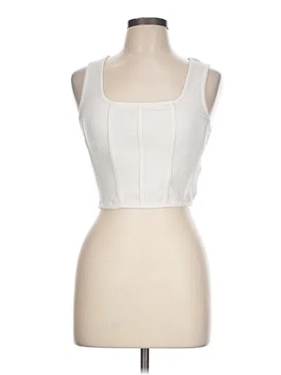Pre-owned Sincerely Jules Tank Top Ivory Square Neckline Tops