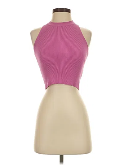 Pre-owned Sincerely Jules Tank Top Pink Halter Neckline Tops