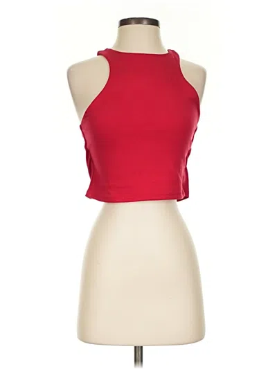 Pre-owned Sincerely Jules Tank Top Red Halter Neckline Tops