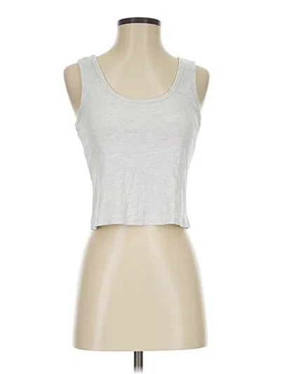 Pre-owned Sincerely Jules Tank Top Silver Halter Neckline Tops