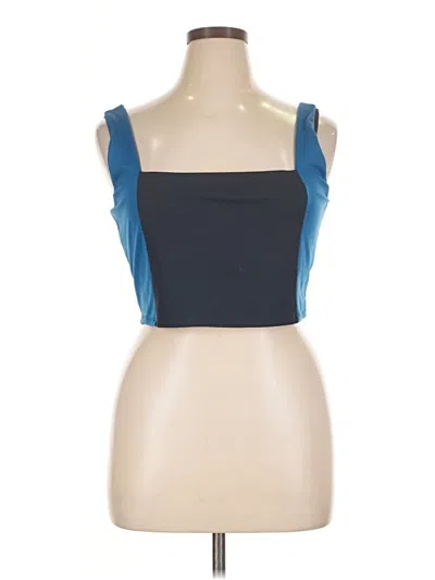 Pre-owned Sincerely Jules Tube Top Blue Strapless Neckline Tops