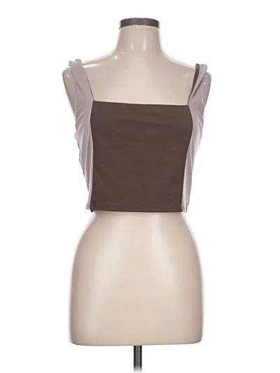 Pre-owned Sincerely Jules Tube Top Brown Strapless Neckline Tops