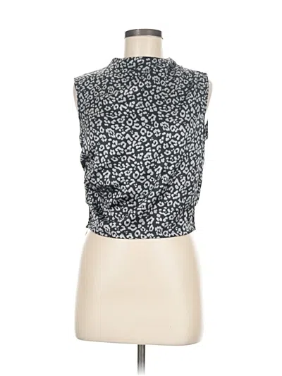 Pre-owned Sincerely Jules Tube Top Silver High Neck Tops