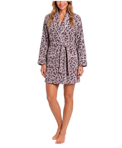 Sincerely Jules Women's Honey Knit Shawl Tie Front Robe In Multi