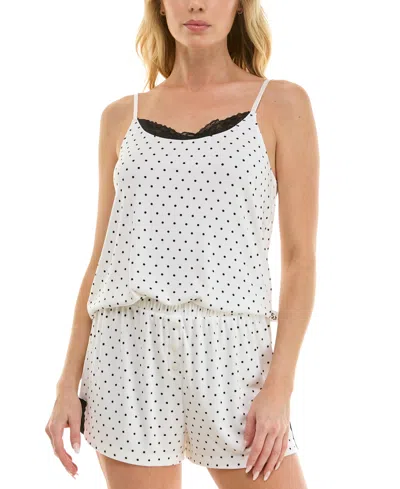 Sincerely Jules Women's Sleeveless Cami Top And Pajama Shorts, 2-piece Set In Multi
