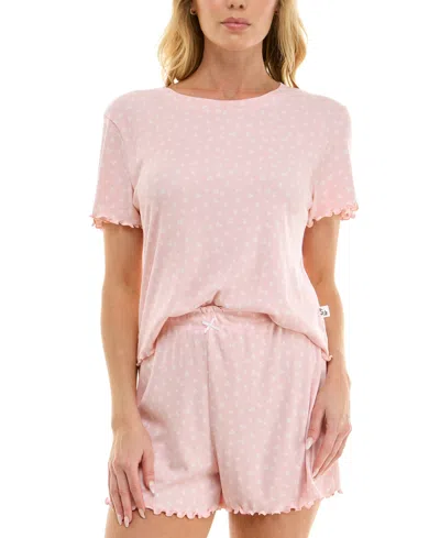 Sincerely Jules Women's Striped Top & Shorts, 2-piece Set In Pink