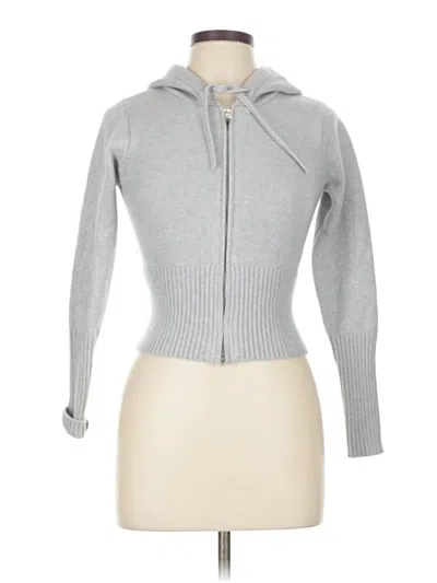 Pre-owned Sincerely Jules Zip Up Hoodie In Gray