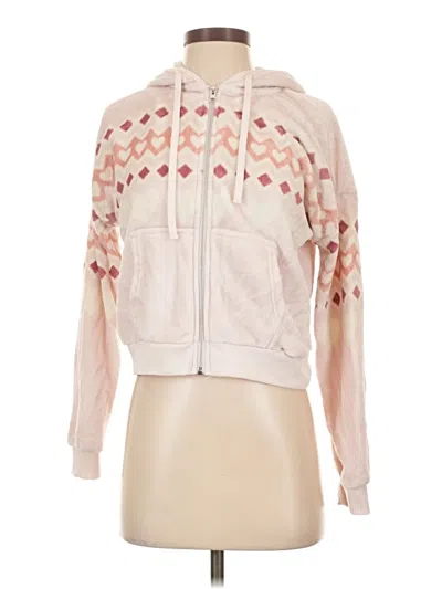 Pre-owned Sincerely Jules Zip Up Hoodie In Pink