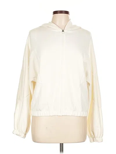 Pre-owned Sincerely Jules Zip Up Hoodie In White