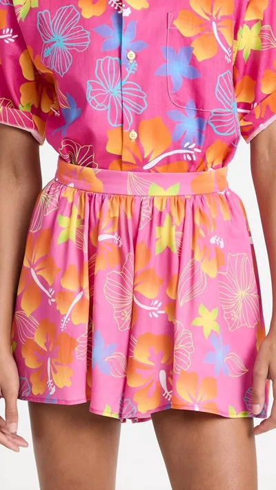 Sincerely Ours Abstract Shorts In Pink