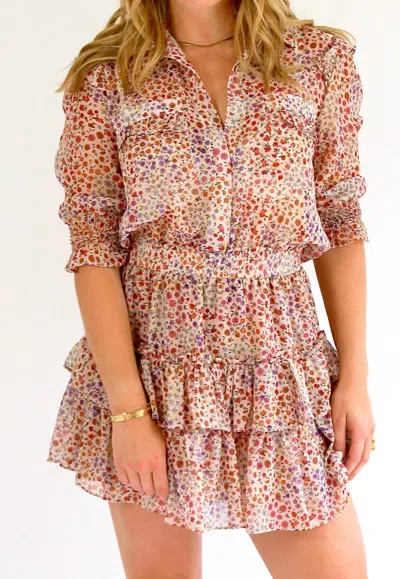 Sincerely Ours Adalynn Dress In Light Gold Fields In Multi