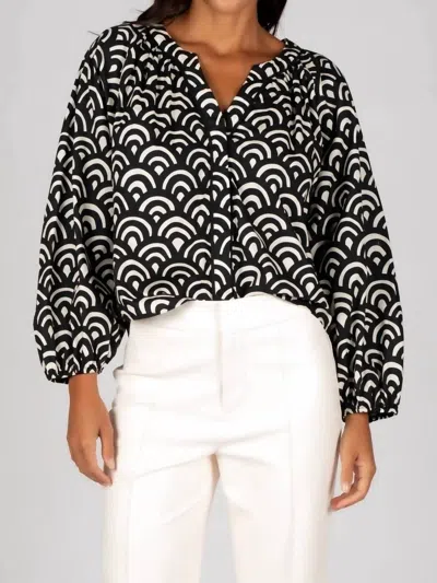 Sincerely Ours Blakely Top In Midnight Fan In Multi