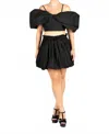 Sincerely Ours Bow It Up Top In Black Poplin In Black