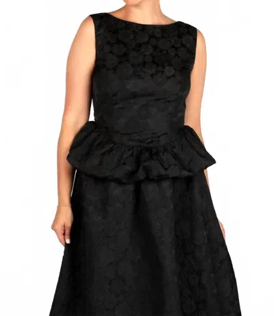 Sincerely Ours Brocade Birdie Sleeveless Top In Black