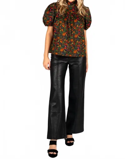 Sincerely Ours Brody Short Sleeve Top In Winter Garden In Multi