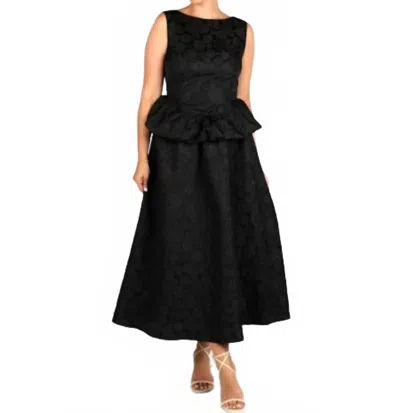 Sincerely Ours Bronte Brocade Midi Skirt In Black