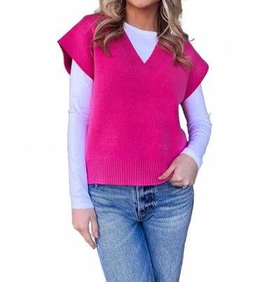 Sincerely Ours Candy Sweater Vest In Pink