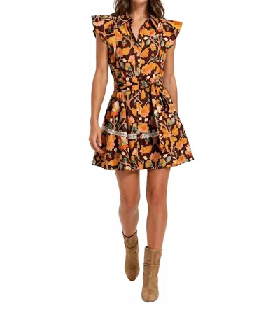 Sincerely Ours Cara Mini Dress In Amber Bloom In Multi