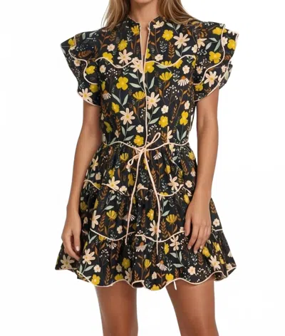 Sincerely Ours Catalina Mini Dress In Wildflower Waltz In Multi