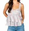 Sincerely Ours Cherry Check Bella Tank Top In Multi In Multi