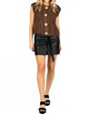 Sincerely Ours Chloe Chunky Knit Sweater Vest In Brown In Brown