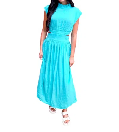 Sincerely Ours Elena Dress In Turquoise In Blue