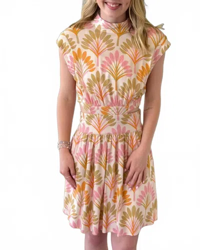 Sincerely Ours Elise Spring Palms Dress In Cream In Multi