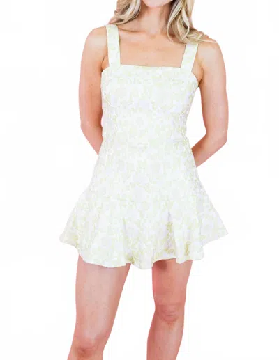 Sincerely Ours Emily Dress In Soft Garden Jacquard In White