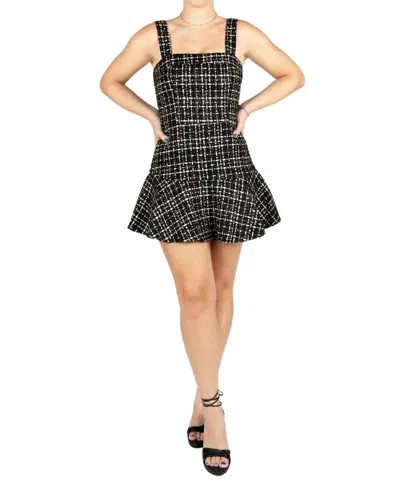 Sincerely Ours Emily Tweed Dress In Black In Gray