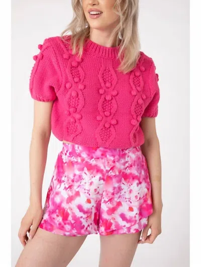 Sincerely Ours Hallie Short In Pink Watercolor In Multi
