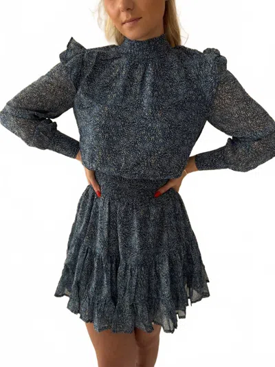 Sincerely Ours Juliette Mini Dress In Starry Night In Gray