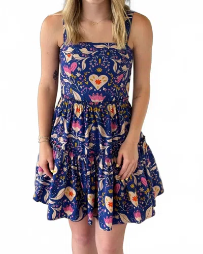 Sincerely Ours Kathy Mini Dress In Navy Multi