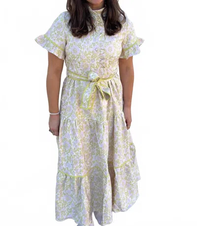 Sincerely Ours Lena Maxi Dress In Soft Garden Jacquard In White