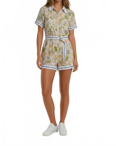 Sincerely Ours Lottie Seaside Scribbles Romper In White