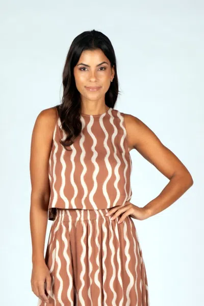 Sincerely Ours Madison Desert Drift Top In Brown