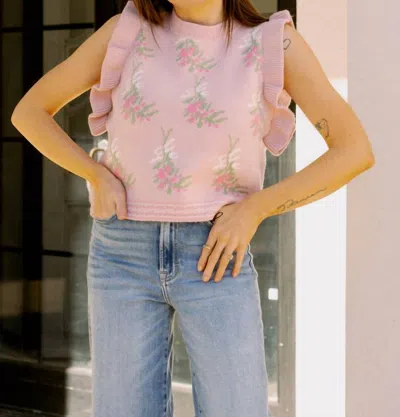 Sincerely Ours Miranda Vest- Flower In Pink