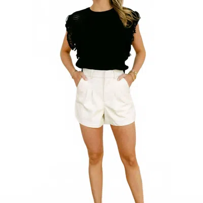 Sincerely Ours Modern Tailor Shorts In White Croc