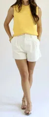 Sincerely Ours Modern Tailored Shorts In White Croc In Multi