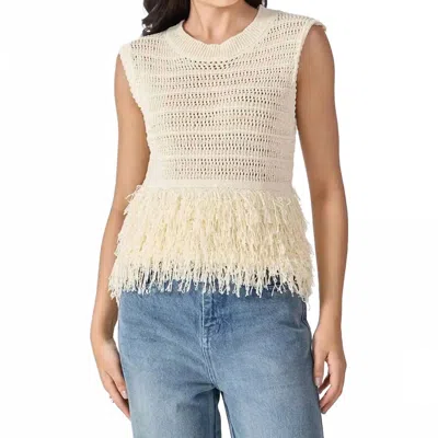 Sincerely Ours Montauk Sweater Vest In Off White