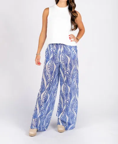Sincerely Ours Mykonos Palms Pant In Blue