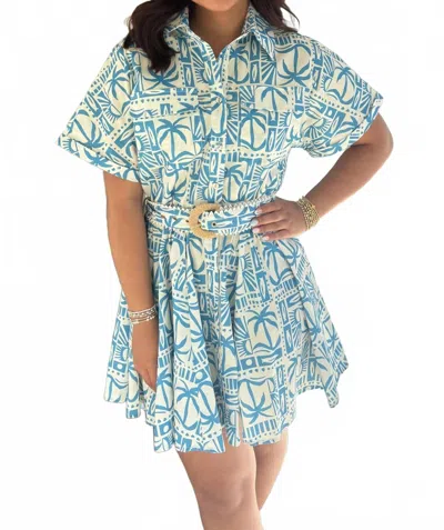 Sincerely Ours Naomi Mini Dress In Tide Tile In Multi