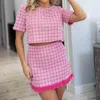 Sincerely Ours Nina Top In Pink Tweed