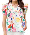 Sincerely Ours Pretty Peacock Top In Multi