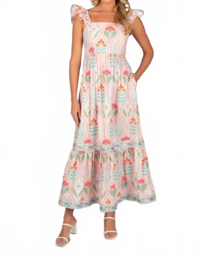 Sincerely Ours Oleander Maxi Dress In Petal Trellis In Multi
