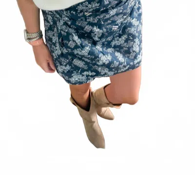 Sincerely Ours Paris Wrap Skort In Navy In Blue