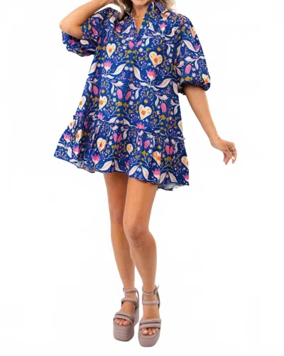 Sincerely Ours Puff Sleeve Mini Dress In Folk Love