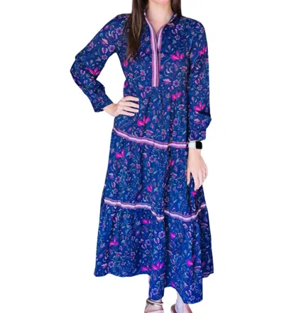 Sincerely Ours Roxanne Dress In Floral Symphony In Blue