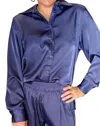 Sincerely Ours Sabine Long Sleeve Top In Smoke Blue In Blue